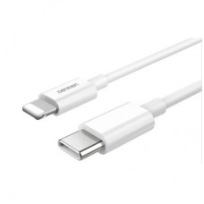 Зарядное устройство Denmen USB-C PD20W 3.6A + cable USB-C to Lightning white (DM-DC06L-WH) - Фото