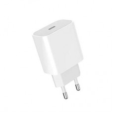 Зарядное устройство Denmen USB-C PD20W 3.6A + cable USB-C to USB-C white (DM-DC06T-WH) - Фото