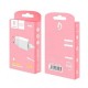Зарядний пристрій Denmen 1xUSB 2.4 A + cable USB to Lightning white (DC01L-WH)