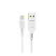 Зарядний пристрій Denmen 1xUSB 2.4 A + cable USB to Lightning white (DC01L-WH)
