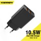 Зарядное устройство Denmen 2xUSB 2.1A black (DC02-BK) Зарядное устройство Denmen 2xUSB 2.1A black (DC02-BK)