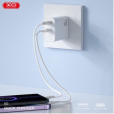Зарядное устройство XO 1xUSB-C PD30W + 1xUSB QC3.0 (XO-QC16) - Фото