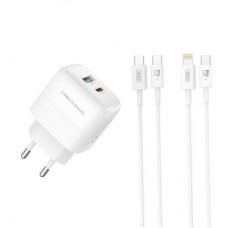 Зарядное устройство XO 1xUSB QC3.0 + 1xUSB-C PD20W (XO-QC37) - Фото