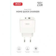 Зарядное устройство XO 1xUSB QC3.0 + 1xUSB-C PD20W (XO-QC37) - Фото