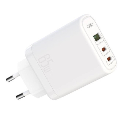 Зарядное устройство XO 2xUSB-C PD65W + 1xUSB 45W white (СE04-WH)