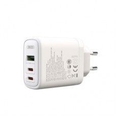 Зарядное устройство XO 2xUSB-C PD65W + 1xUSB 45W white (СE04-WH) - Фото