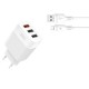 Зарядное устройство XO 1xUSB QC3.0 18W + 2xUSB 2.4A + cable USB-C white (L72-TC-WH) Зарядное устройство XO 1xUSB QC3.0 18W + 2xUSB 2.4A + cable USB-C white (L72-TC-WH)