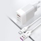 Зарядное устройство XO 1xUSB QC3.0 18W + 2xUSB 2.4A + cable USB-C white (L72-TC-WH) Зарядное устройство XO 1xUSB QC3.0 18W + 2xUSB 2.4A + cable USB-C white (L72-TC-WH)