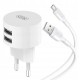 Зарядное устройство XO 2xUSB 2.4A + cable USB to Micro 5P white (L62-M-WH)