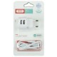 Зарядное устройство XO 2xUSB 2.4A + cable USB to Micro 5P white (L62-M-WH) Зарядное устройство XO 2xUSB 2.4A + cable USB to Micro 5P white (L62-M-WH)