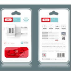 Зарядное устройство XO 2xUSB 2.4A + cable USB to Micro 5P white (L62-M-WH) - Фото