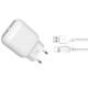 Зарядное устройство XO 2xUSB 2.4A + cable USB to Lightning white (L78-L-WH)