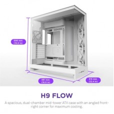 Корпус NZXT H9 Flow Dual-Chamber All White (CM-H92FW-01) - Фото