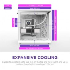 Корпус NZXT H9 Flow Dual-Chamber All White (CM-H92FW-01) - Фото