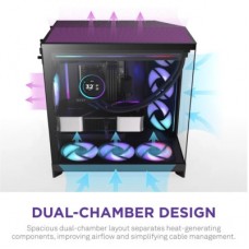Корпус NZXT H9 Flow RGB Dual-Chamber All Black (CM-H92FB-R1) - Фото