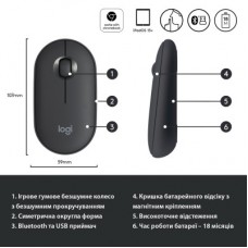 Мышка Logitech M350 Wireless Graphite (910-005718) - Фото