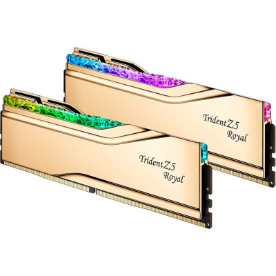 Модуль памяти для компьютера DDR5 32GB (2x16GB) 6400 MHz Trident Z5 Royal Gold G.Skill (F5-6400J3039G16GX2-TR5G)
