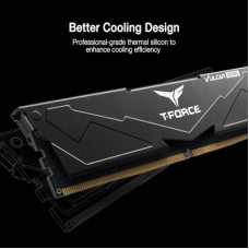 Модуль памяти для компьютера DDR5 32GB (2x16GB) 6000 MHz T-Force Vulcan Black Team (FLBD532G6000HC38JDC01) - Фото