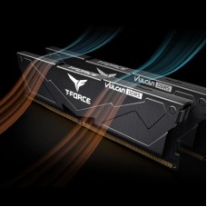 Модуль памяти для компьютера DDR5 32GB (2x16GB) 6000 MHz T-Force Vulcan Black Team (FLBD532G6000HC38JDC01) - Фото