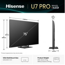 Телевізор Hisense 75U7Q PRO - Фото