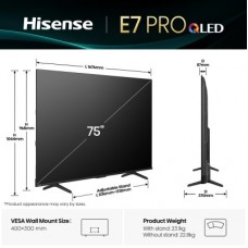 Телевізор Hisense 75E7Q PRO - Фото