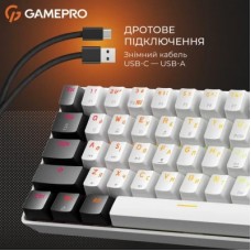 Клавиатура GamePro Genesis Infinity MK130BW Outemu Swithes USB White (MK130BW) - Фото