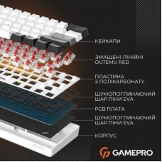 Клавиатура GamePro Genesis Infinity MK130BW Outemu Swithes USB White (MK130BW) - Фото