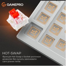 Клавиатура GamePro Genesis Infinity MK130BW Outemu Swithes USB White (MK130BW) - Фото