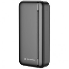 Батарея універсальна ColorWay 20 000 mAh Portable Charger (USB/QC3.0 + USB-C/PD/22.5W) Black