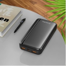 Батарея універсальна ColorWay 20 000 mAh Portable Charger (USB/QC3.0 + USB-C/PD/22.5W) Black - Фото