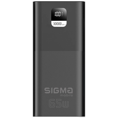 Батарея универсальная Sigma X-power SI30A6QLX 30000mAh, PD/65W, LED, cable 100w, black (4827798835111)