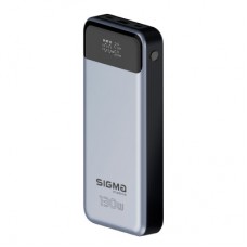 Батарея универсальная Sigma X-power SI30A7QLX 30000mAh, PD/130W, LED, cable 100w, silver (4827798479117) - Фото