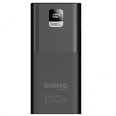 Батарея універсальна Sigma X-power SI50A6QLX 50000 mAh, PD/100W, LED, cable 100w, black (4827798741313)