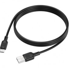 Дата кабель USB 2.0 AM to USB-C 1.0m 60W silicone black BOROFONE (6941991115455)