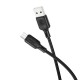 Дата кабель USB 2.0 AM to USB-C 1.0m 60W silicone black BOROFONE (6941991115455) Дата кабель USB 2.0 AM to USB-C 1.0m 60W silicone black BOROFONE (6941991115455)