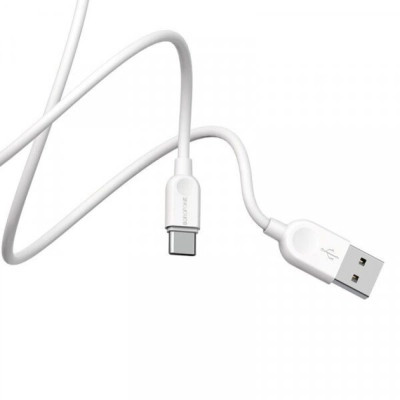Дата кабель USB 2.0 AM to USB-C 2.0m 2.4 A white BOROFONE (6957531090021)