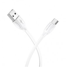Дата кабель USB 2.0 AM to USB-C 1.0m 3A white BOROFONE (6931474701800) Дата кабель USB 2.0 AM to USB-C 1.0m 3A white BOROFONE (6931474701800) - Фото