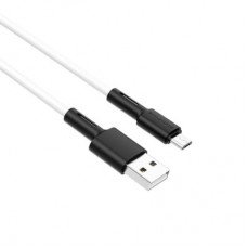 Дата кабель USB 2.0 AM to Micro 5P 1.0m silicone white BOROFONE (6931474710383) - Фото