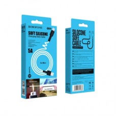 Дата кабель USB 2.0 AM to Micro 5P 1.0m silicone white BOROFONE (6931474710383) - Фото