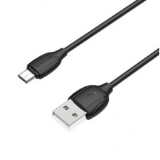 Дата кабель USB 2.0 AM to Micro 5P 1.0m 2.4A black BOROFONE (6931474701770) - Фото