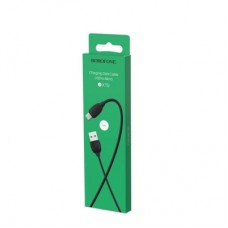 Дата кабель USB 2.0 AM to Micro 5P 1.0m 2.4A black BOROFONE (6931474701770) - Фото