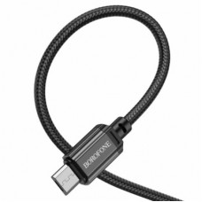 Дата кабель USB 2.0 AM to Micro 5P 1.0m black BOROFONE (6974443389029) - Фото