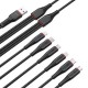 Дата кабель USB 2.0 AM to 2xLightning + 2xMicro 5P + 2xUSB-C 1.2m black XO (XO-NB196-6in1) Дата кабель USB 2.0 AM to 2xLightning + 2xMicro 5P + 2xUSB-C 1.2m black XO (XO-NB196-6in1)