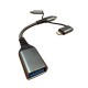 Переходник OTG USB 3.0 AF to USB-C + Micro 5P + Lightning 0.11m 60W XoKo (XK-AC-155)