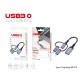 Переходник OTG USB 3.0 AF to USB-C + Micro 5P + Lightning 0.11m 60W XoKo (XK-AC-155)