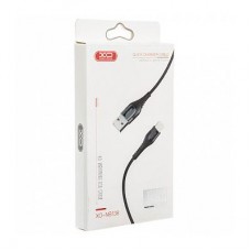 Дата кабель USB 2.0 AM to Lightning 1.0m 2A zinc alloy black XO (NB138-L-1-BK) - Фото