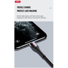 Дата кабель USB 2.0 AM to Lightning 1.0m 2A zinc alloy black XO (NB138-L-1-BK) - Фото