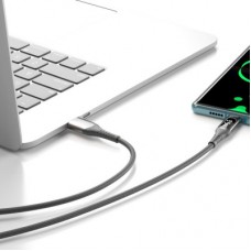 Дата кабель USB 2.0 AM to Lightning 1.0m 2.4A LED black XO (NB162-L-1-BK) - Фото