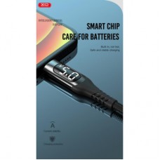 Дата кабель USB 2.0 AM to Lightning 1.0m 2.4A LED black XO (NB162-L-1-BK) - Фото