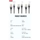 Дата кабель USB 2.0 AM to Lightning 1.0m 2.4A double-side grey XO (NB188-L-1-GR)
